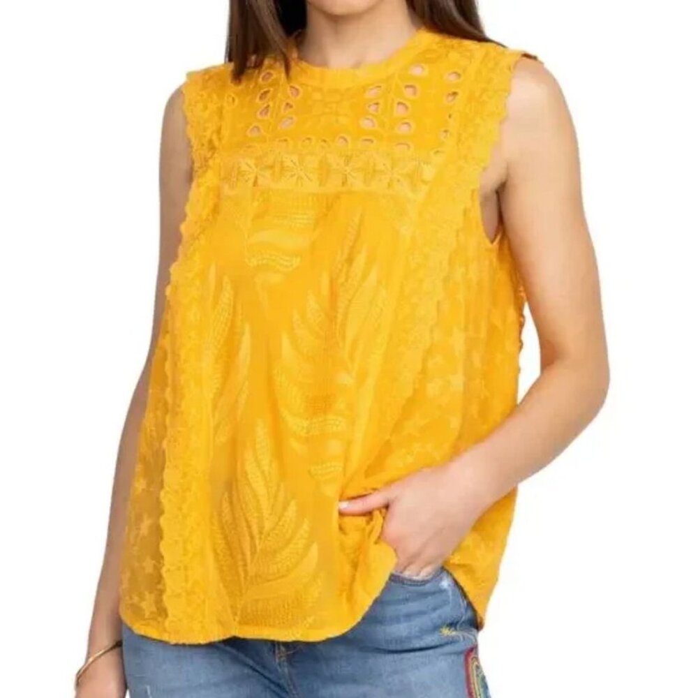 JOHNNY WAS Leafy Concetta Blouse Size Medium
